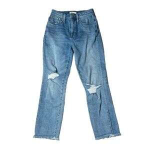 Madewell Denim Light Wash Blue Jeans size 26 distressed vintage jean